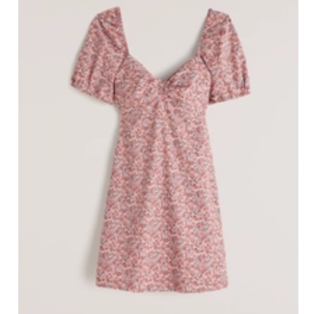 Abercrombie Twist-Front Poplin Mini Dress